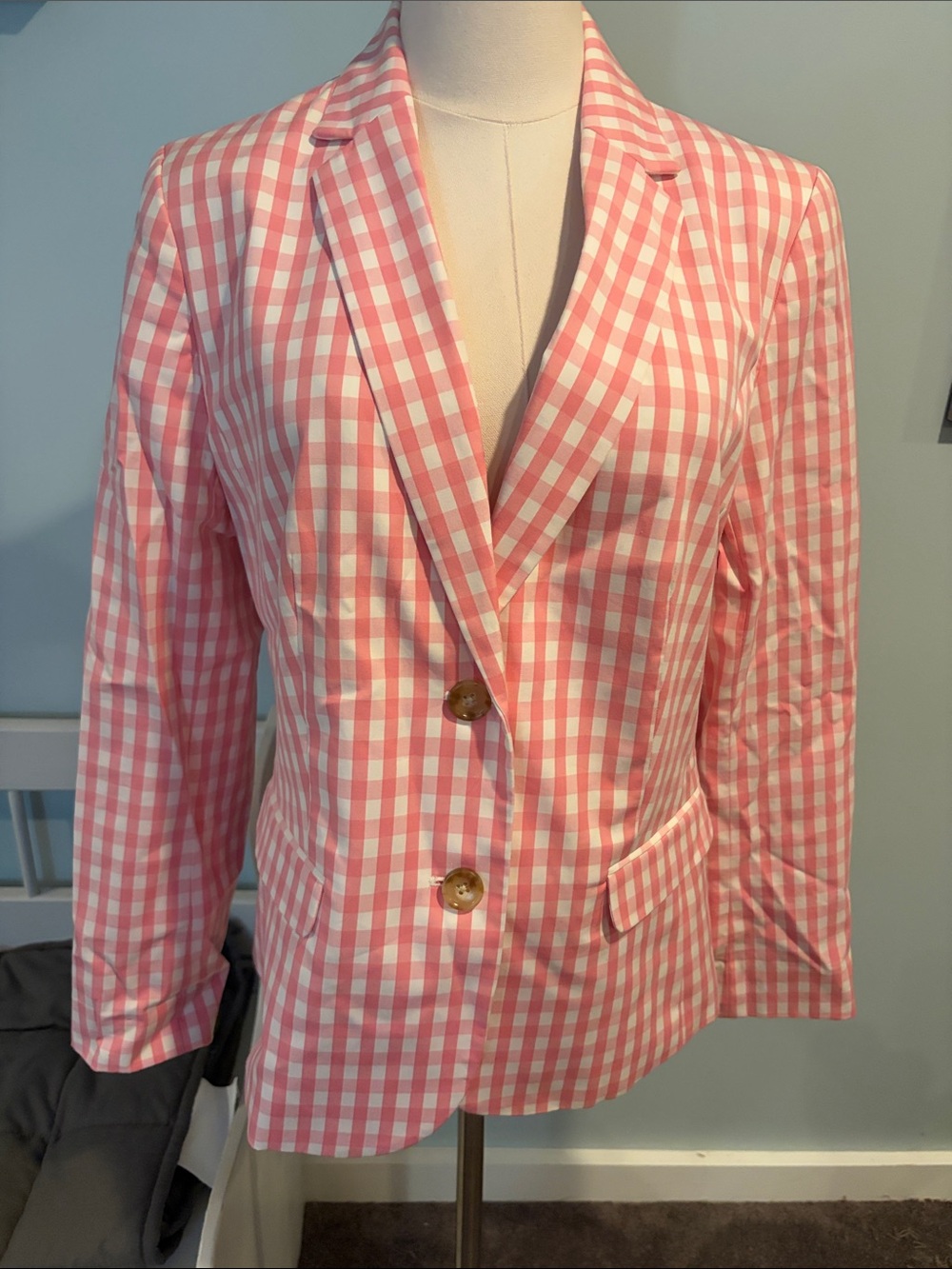 NWT Talbots gingham blazer
